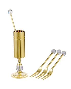 24K GOLD PLATED HOLDER WITH FORK